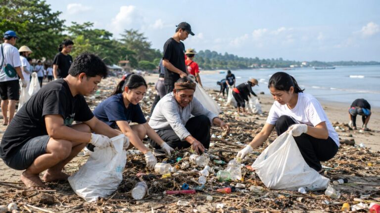 Komunitas Pesisir Uburubur Gelar Aksi Bersih Pantai dan Edukasi Sampah Laut